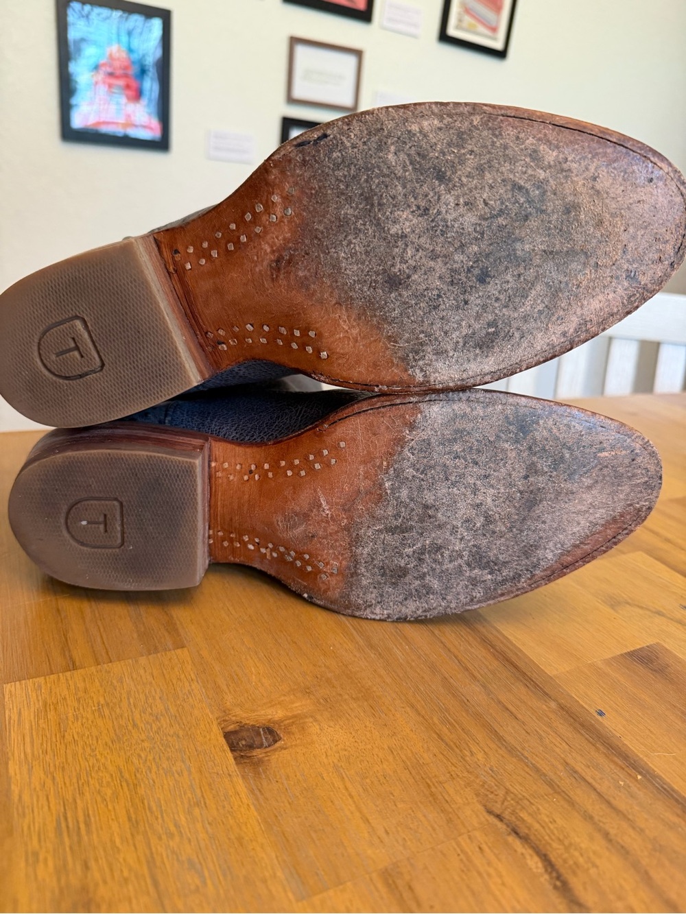 Tecovas The Jasper Smooth Ostrich grey western cowboy boots round toe - Picture 8 of 9